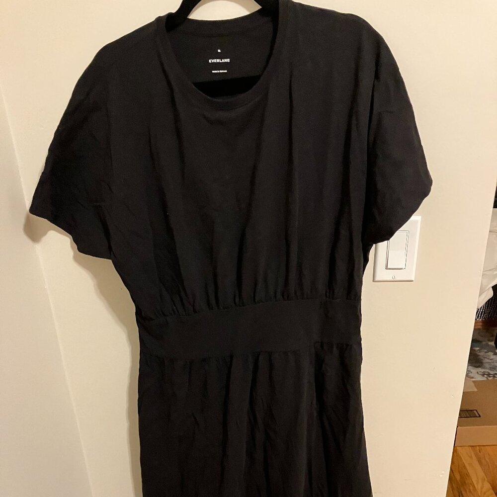 Everlane Black Cotton XL Midi Dress